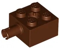 Reddish Brown Brick, Modified 2 x 2 with Pin and Axle Hole