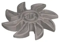 Flat Silver Propeller 8 Blade 5 Diameter