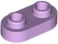 Lavender Plate, Round 1 x 2 with Open Studs