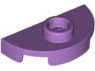 Medium Lavender Plate, Round 1 x 2 Half with 1 Stud (Jumper)