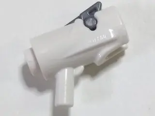 White Minifigure, Weapon Gun, Mini Blaster / Shooter with Dark Bluish Gray Trigger (15391 / 15392)