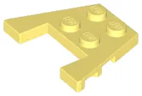 Bright Light Yellow Wedge, Plate 3 x 4 with Stud Notches