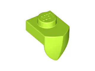 Lime Plate, Modified 1 x 1 with Tooth Vertical