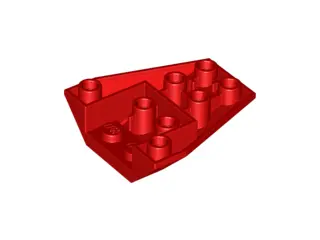 Red Wedge 4 x 4 Triple Inverted with Connections between 4 Studs
