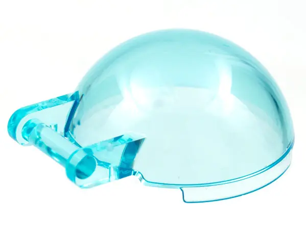 Trans-Light Blue Windscreen 4 x 4 x 1 2/3 Canopy Half Sphere with Bar Handle