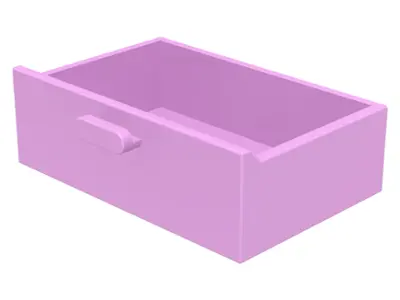Bright Pink Container, Cupboard 2 x 3 Drawer