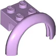 Lavender Vehicle, Mudguard 4 x 2 1/2 x 1 2/3 with Arch Round