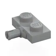 Light Bluish Gray Plate, Modified 1 x 2 with Wheel Holder, Reinforced Underside