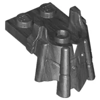Pearl Dark Gray Plate, Modified 2 x 2 with Curved Minifigure Head Holder