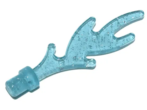 Glitter Trans-Light Blue Wave Rounded Straight with Bar End (Castle Dragon Flame / Seaweed / Water)