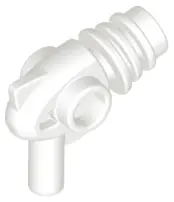 White Minifigure, Weapon Space Ray Gun - Rounded Heat Diffusers