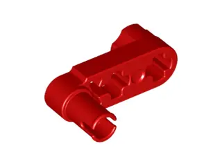 Red Technic, Liftarm, Modified Crank / Pin 1 x 3 - Axle Holes