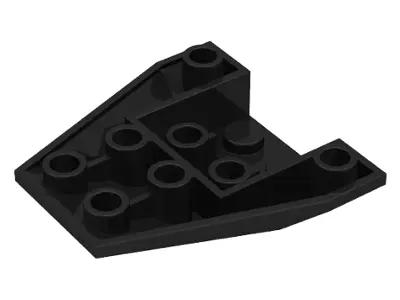 Black Wedge 4 x 4 Triple Inverted with Connections between 2 Studs