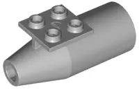 Light Bluish Gray Engine, Smooth Large, 2 x 2 Thin Top Plate