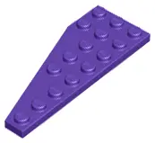 Dark Purple Wedge, Plate 8 x 3 Pentagonal Right