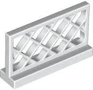 White Fence 1 x 4 x 2 Lattice