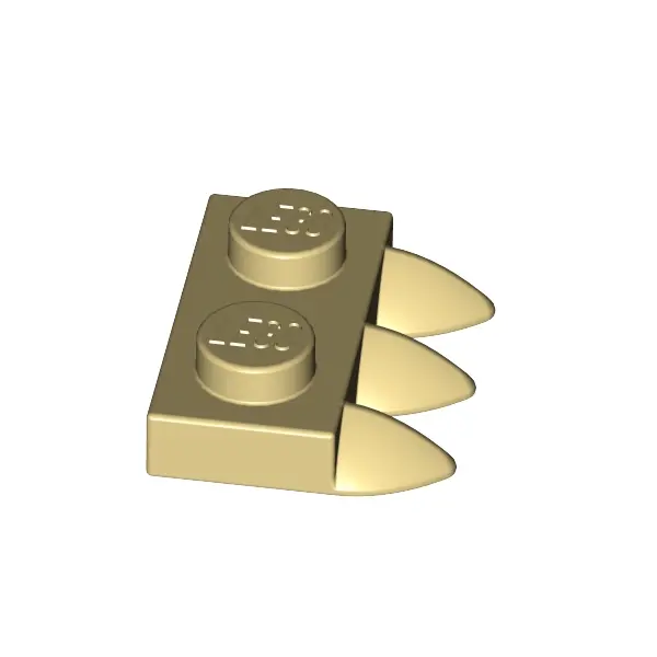 1X2 PLATE WITH 3 TEETH