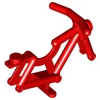 Red Bicycle Frame with Handlebars
