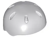 Light Bluish Gray Minifigure, Headgear Helmet Sports with Vent Holes