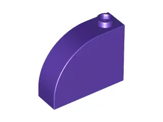 Dark Purple Slope, Curved 3 x 1 x 2 with Hollow Stud