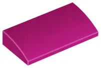 Magenta Slope, Curved 2 x 4 x 2/3 with Bottom Tubes