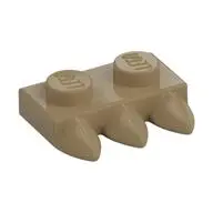 1X2 PLATE WITH 3 TEETH