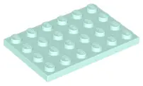 Light Aqua Plate 4 x 6