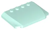 Light Aqua Wedge 4 x 6 x 2/3 Triple Curved