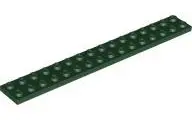Dark Green Plate 2 x 16