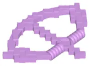 Medium Lavender Minifigure, Weapon Bow, Pixelated with Arrow Drawn (Minecraft)