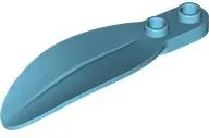 Medium Azure Plant Plate, Round 1 x 2 with Rounded Leaf