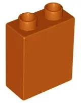 Dark Orange Duplo, Brick 1 x 2 x 2