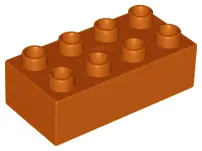 Dark Orange Duplo, Brick 2 x 4