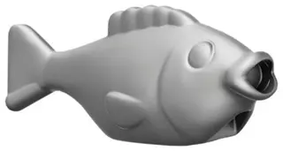 Flat Silver Duplo Fish with Thick Tail and Small Tail Fin