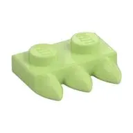 1X2 PLATE WITH 3 TEETH