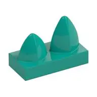 PLATE 1X2 W/ 2 VERT. TEETH