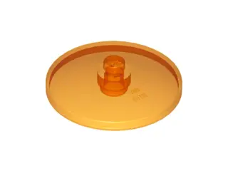 Trans-Orange Dish 4 x 4 Inverted (Radar) with Solid Stud