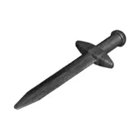 Pearl Dark Gray Minifigure, Weapon Sword, Greatsword Pointed with Thick Crossguard