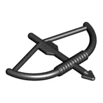 Black Minifigure, Weapon Bow, Longbow with Arrow Drawn
