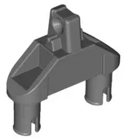 Dark Bluish Gray Hinge 1 x 3 with Two Pins, Locking 1 Finger - Round Pin Holes