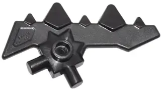 Pearl Dark Gray Minifigure, Weapon Blade with Bars and 5 Spikes