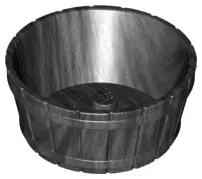 Pearl Dark Gray Container, Barrel Half Large with Axle Hole