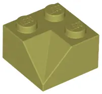 Olive Green Slope 45 2 x 2 Double Concave