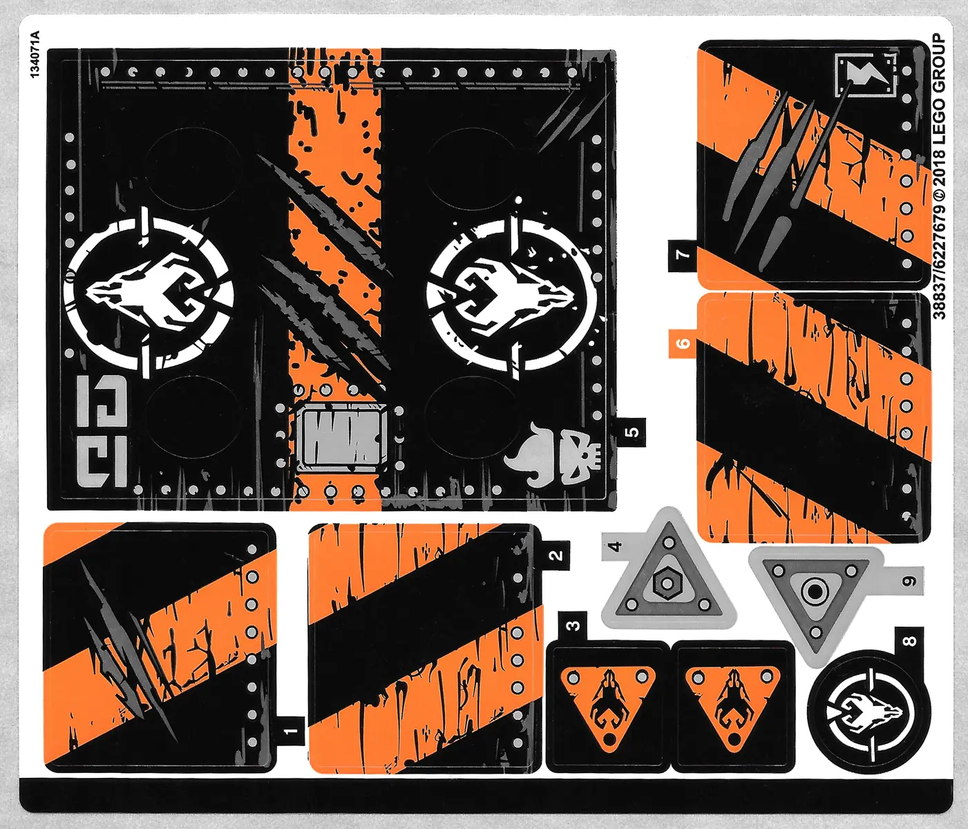 Sticker Sheet for Set 70654 - (38837/6227679)