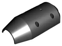 Black Vehicle, Tipper Drum 3 x 6 x 10 Half with 4 Pin Holes
