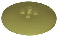 Olive Green Dish 6 x 6 Inverted (Radar) - Solid Studs