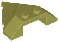 Olive Green Wedge 4 x 4 Pointed