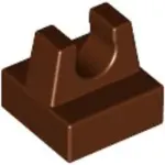 Reddish Brown Tile, Modified 1 x 1 with Clip