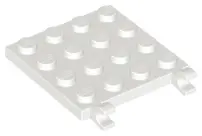 White Plate, Modified 4 x 4 with 2 Open O Clips (Horizontal Grip)
