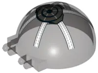 Trans-Brown Windscreen 6 x 6 x 3 Canopy Half Sphere with Dual 2 Fingers with SW Republic Gunship Pat